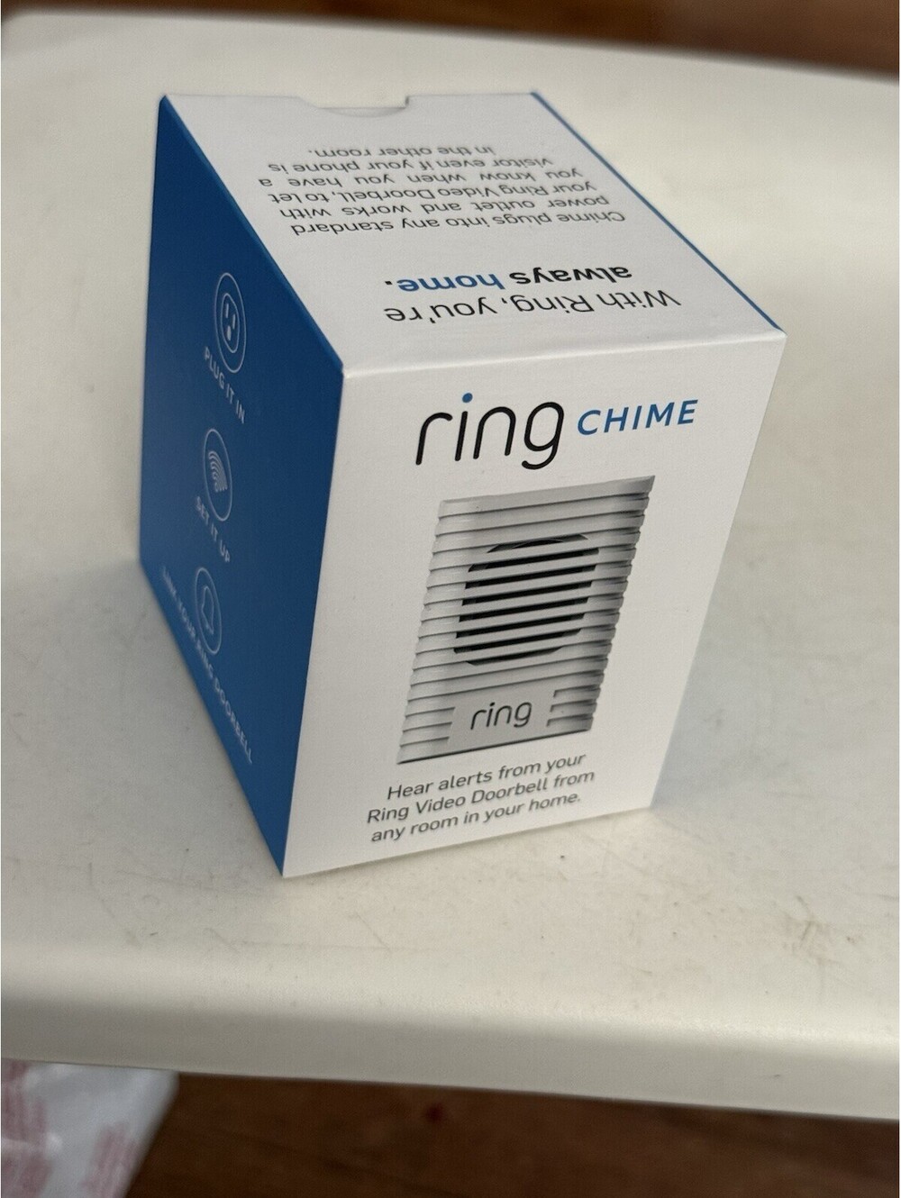 Ring Wi-Fi Chime White 1st Generation Ring Door Bell Outlet Plug In, Working